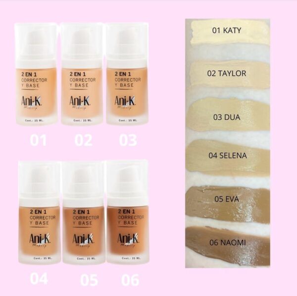 Base y corrector  2 en 1 Ani-k